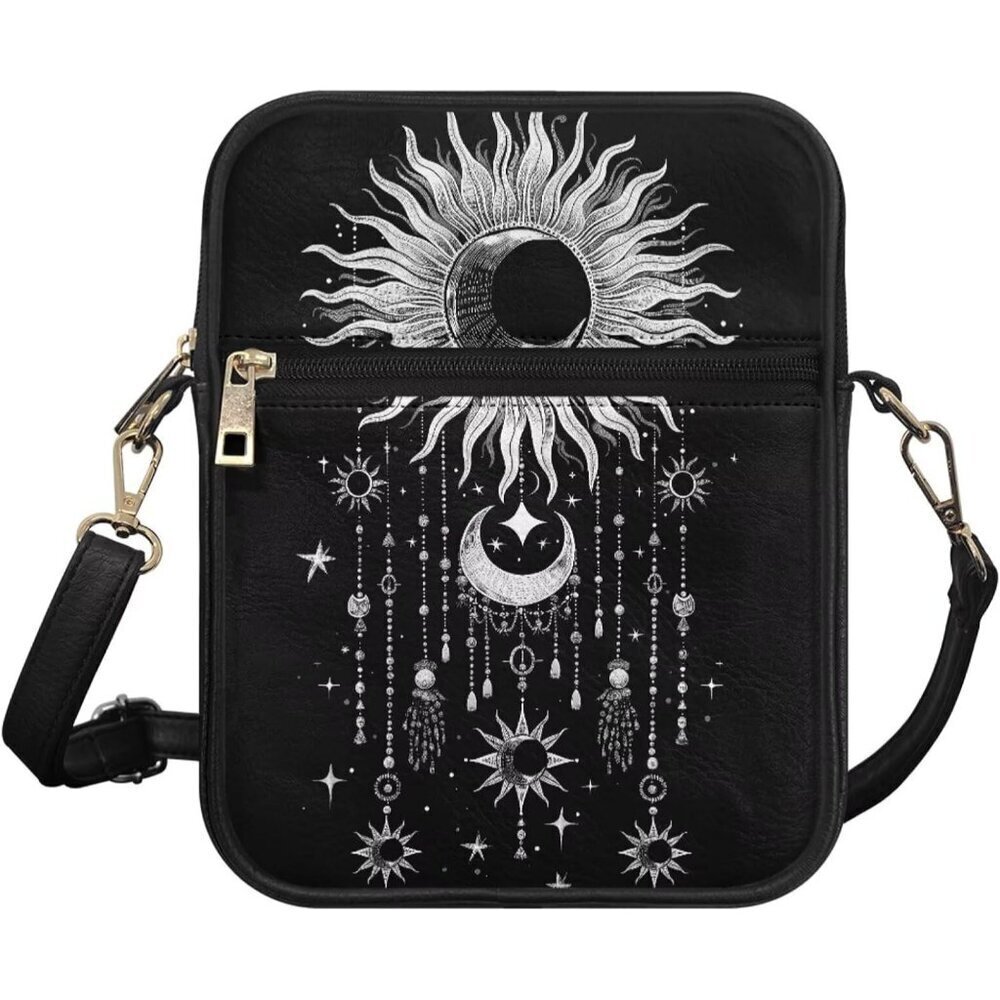 Leather Small Crossbody Bag for Women Waterproof Compact Organizer